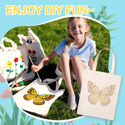 Golden Butterfly with Amber Spots paint by numbers tote bag – image 9