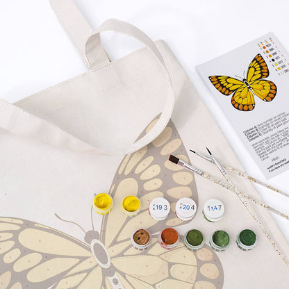 Golden Butterfly with Amber Spots paint by numbers tote bag – image 11