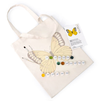Black-Tipped Sunshine Butterfly paint by numbers tote bag – image 5