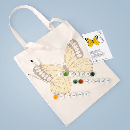 Black-Tipped Sunshine Butterfly paint by numbers tote bag – image 6