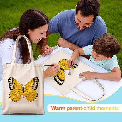 Black-Tipped Sunshine Butterfly paint by numbers tote bag – image 13