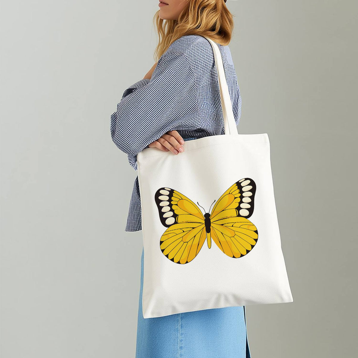 Black-Tipped Sunshine Butterfly paint by numbers tote bag – image 15