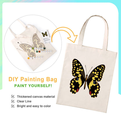 Yellow-Spotted Swallowtail paint by numbers tote bag – image 4