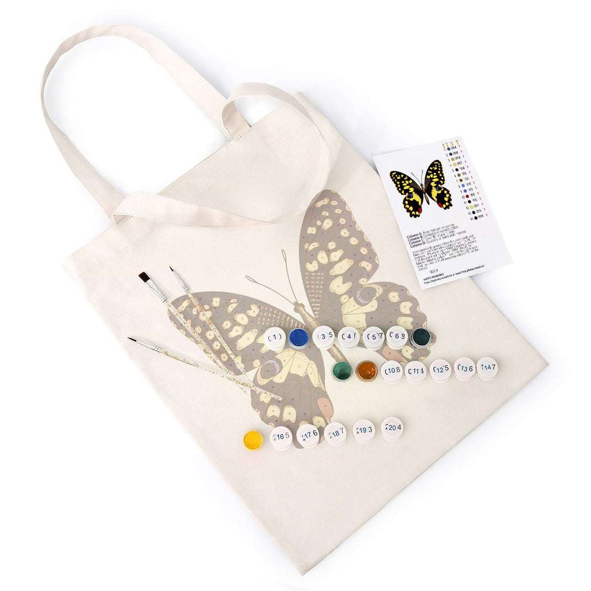 Yellow-Spotted Swallowtail paint by numbers tote bag – image 5