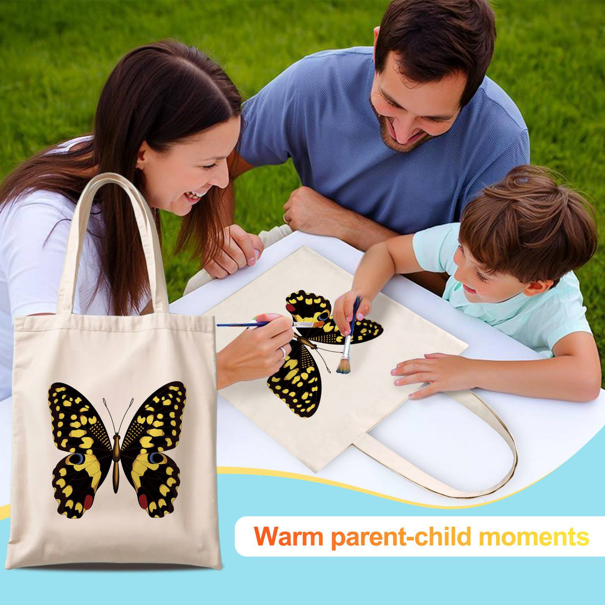 Yellow-Spotted Swallowtail paint by numbers tote bag – image 13