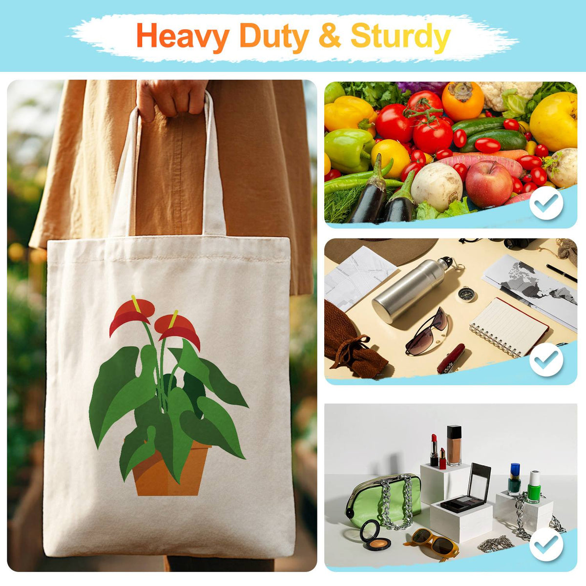 Flamingo Flower in Terracotta paint by numbers tote bag – image 14