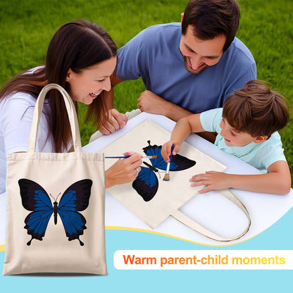 Electric Blue Swallowtail paint by numbers tote bag – image 13