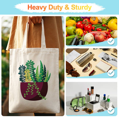 Succulent Garden in a Plum Pot paint by numbers tote bag – image 14
