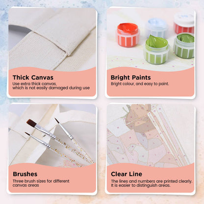 Iced Strawberry Cooler paint by numbers tote bag – image 10