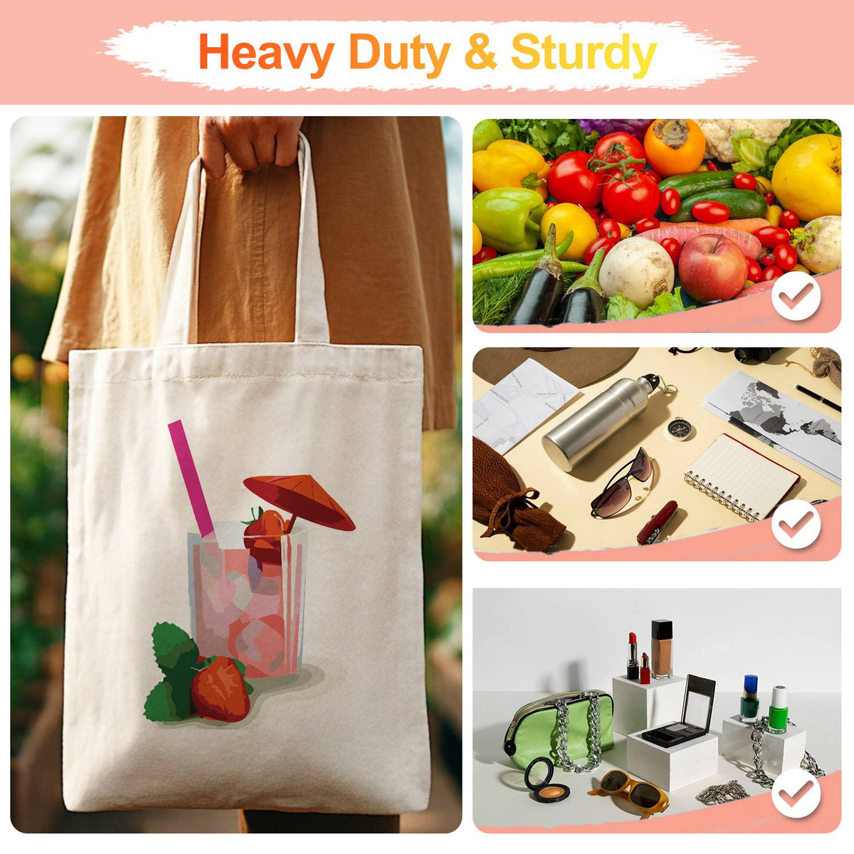 Iced Strawberry Cooler paint by numbers tote bag – image 13