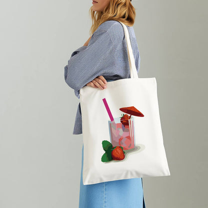 Iced Strawberry Cooler paint by numbers tote bag – image 14