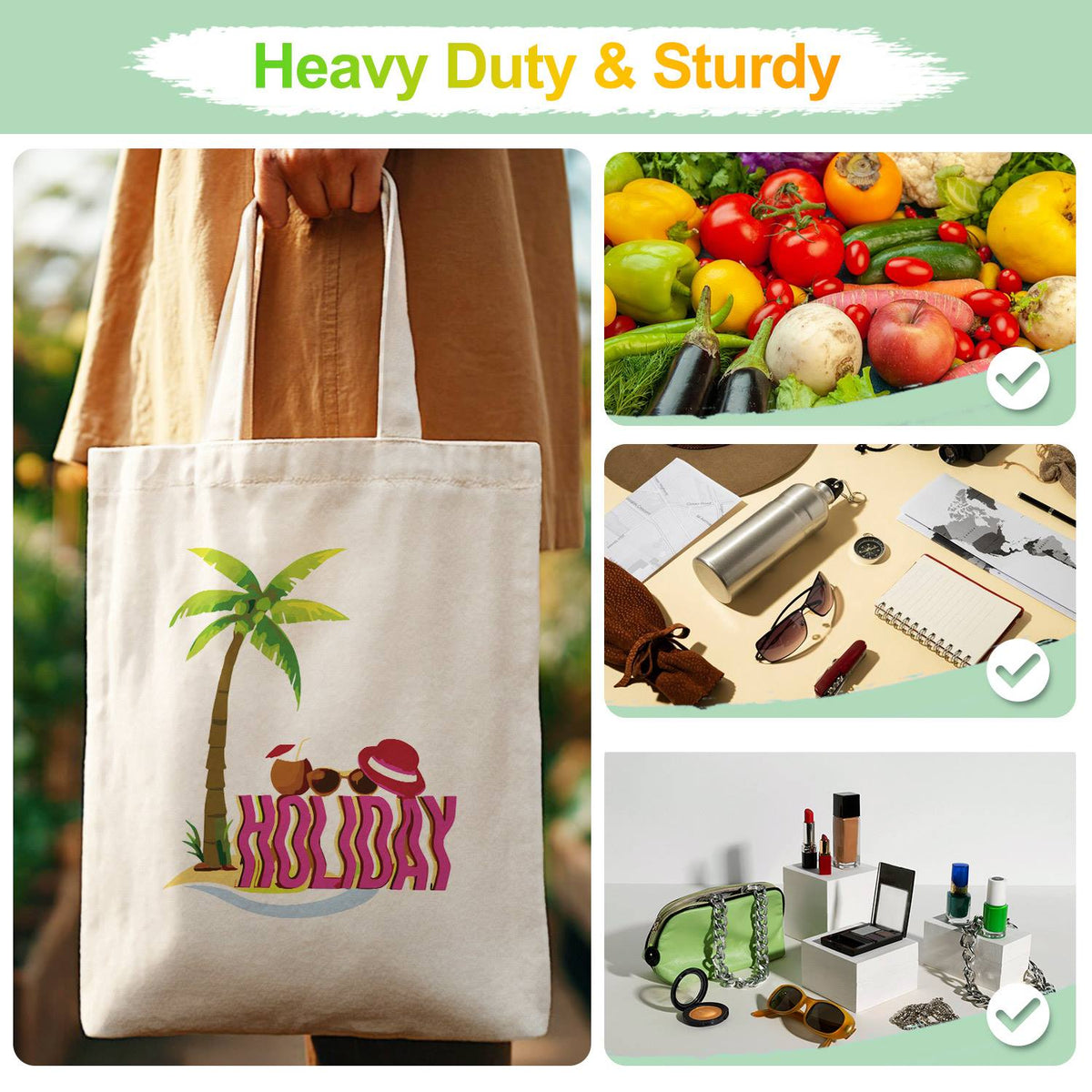 Palm Tree Getaway with Sunhat paint by numbers tote bag – image 13