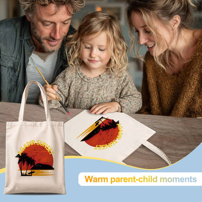 Blazing Sun Over the Palms paint by numbers tote bag – image 12