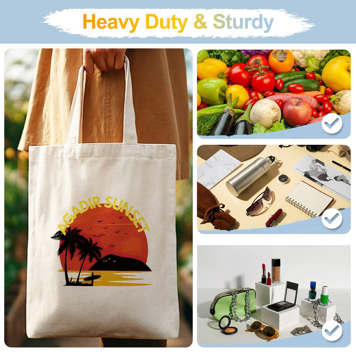 Blazing Sun Over the Palms paint by numbers tote bag – image 13