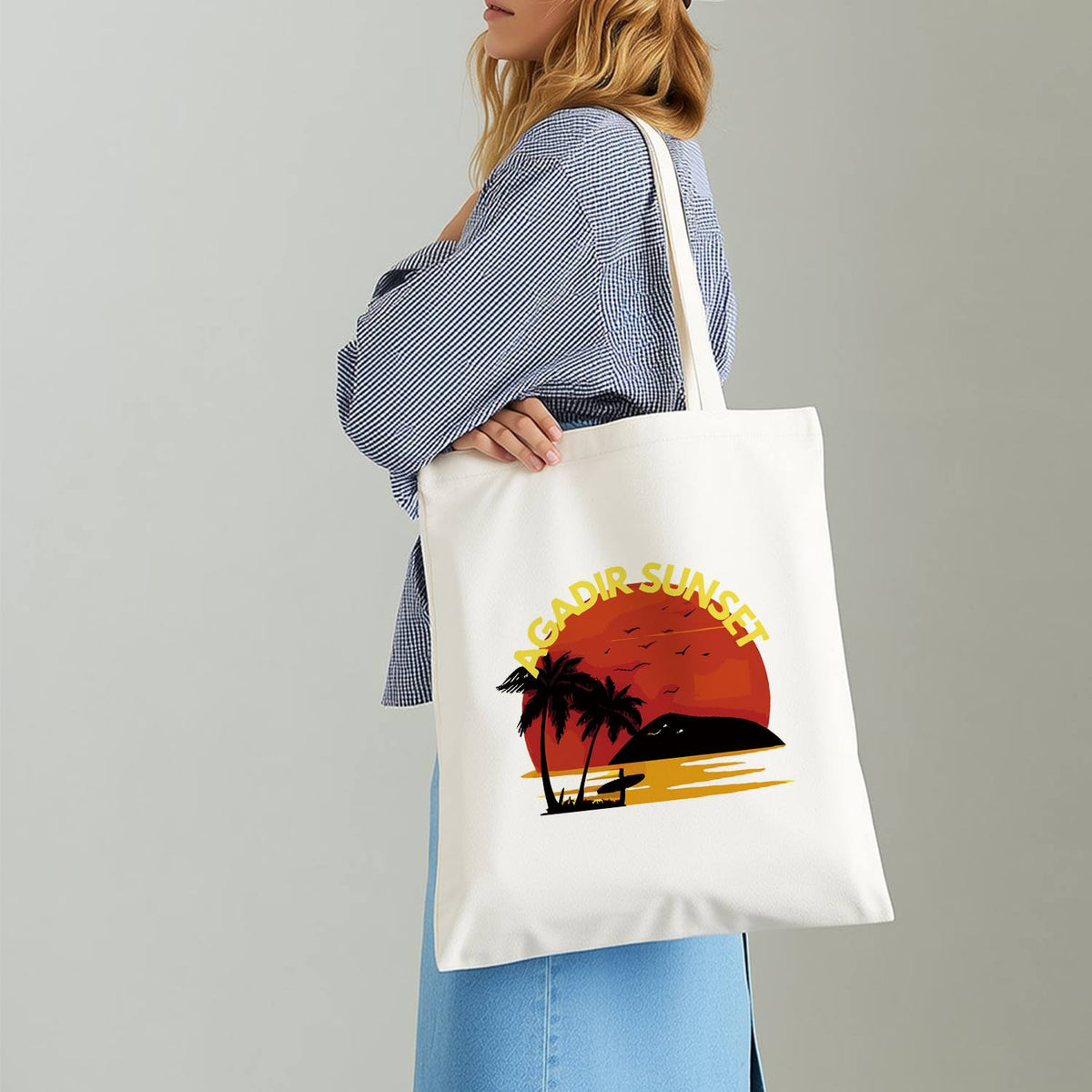 Blazing Sun Over the Palms paint by numbers tote bag – image 14