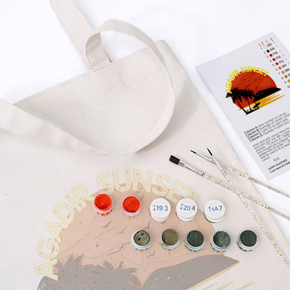 Blazing Sun Over the Palms paint by numbers tote bag – image 17