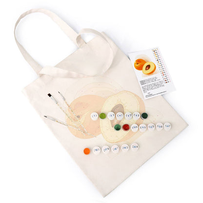 Halved Peaches with Stone paint by numbers tote bag – image 6