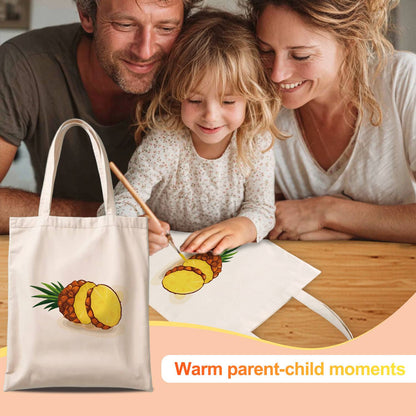 Sliced Pineapple with Crown paint by numbers tote bag – image 12