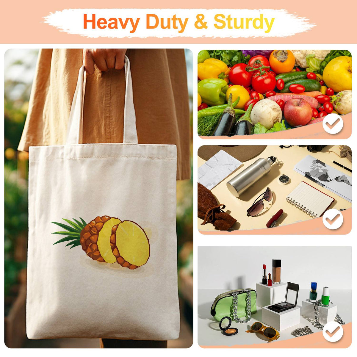 Sliced Pineapple with Crown paint by numbers tote bag – image 13