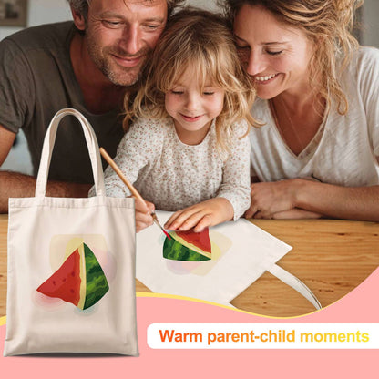 Summer Watermelon Triangles paint by numbers tote bag – image 12