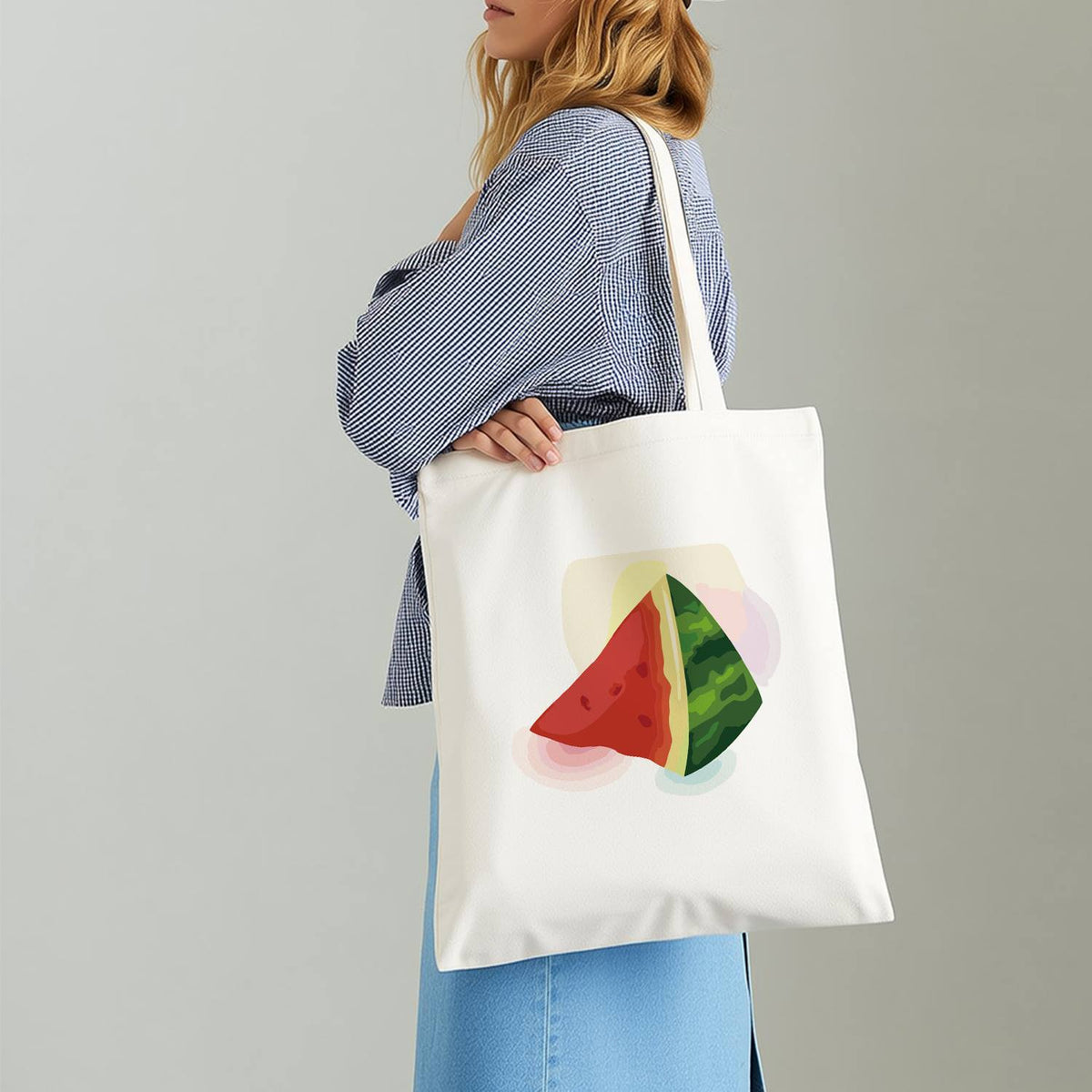Summer Watermelon Triangles paint by numbers tote bag – image 14