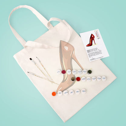 Patent Red Stiletto paint by numbers tote bag – image 5