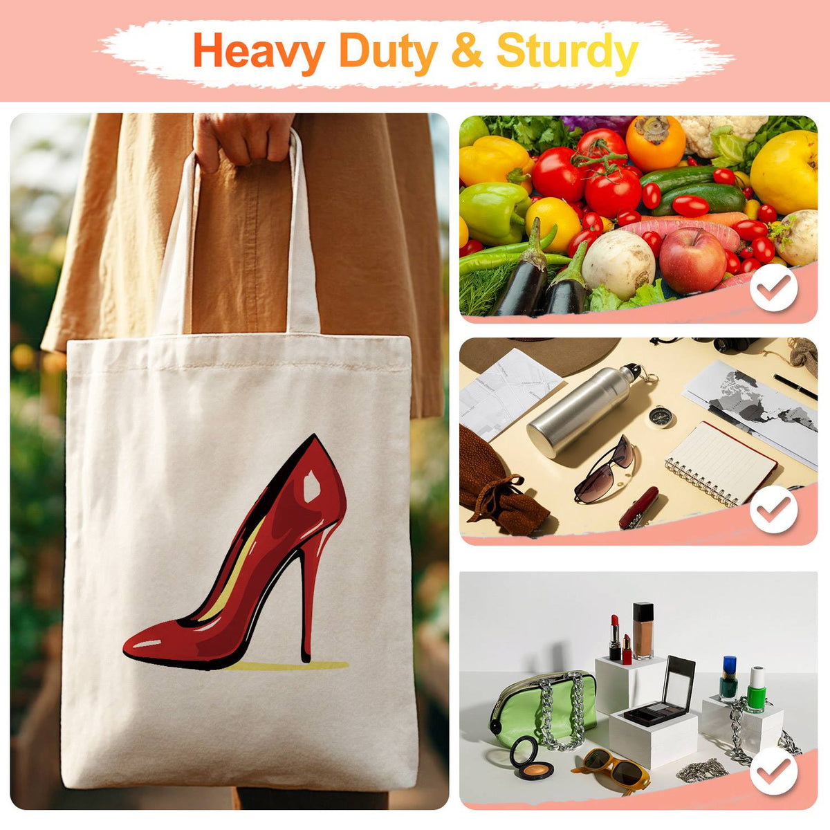 Patent Red Stiletto paint by numbers tote bag – image 13
