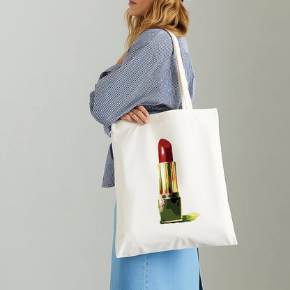 Scarlet Lipstick in Gold Case paint by numbers tote bag – image 14