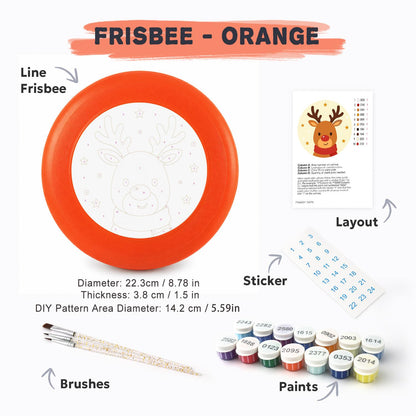 Smiling Christmas Reindeer (Paint by Numbers Flying Disc)