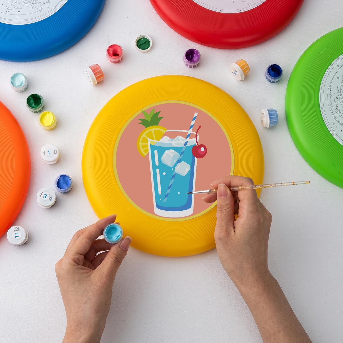 Tropical Blue Drink (Paint by Numbers Flying Disc)