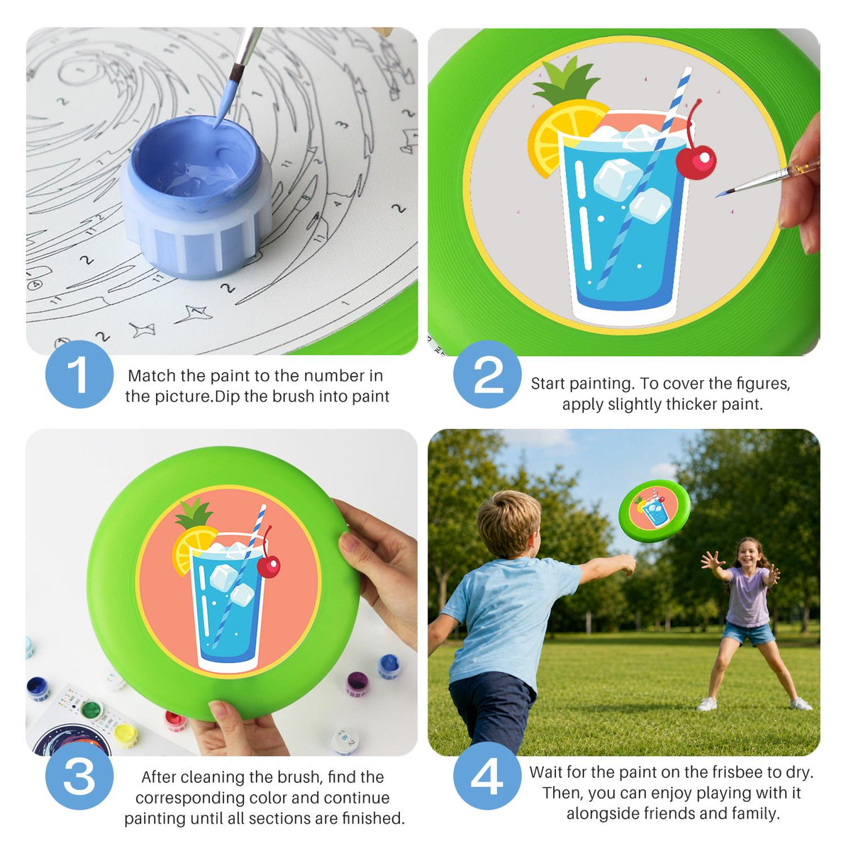 Tropical Blue Drink (Paint by Numbers Flying Disc)