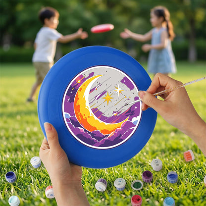 Crescent Moon and Stars (Paint by Numbers Flying Disc)