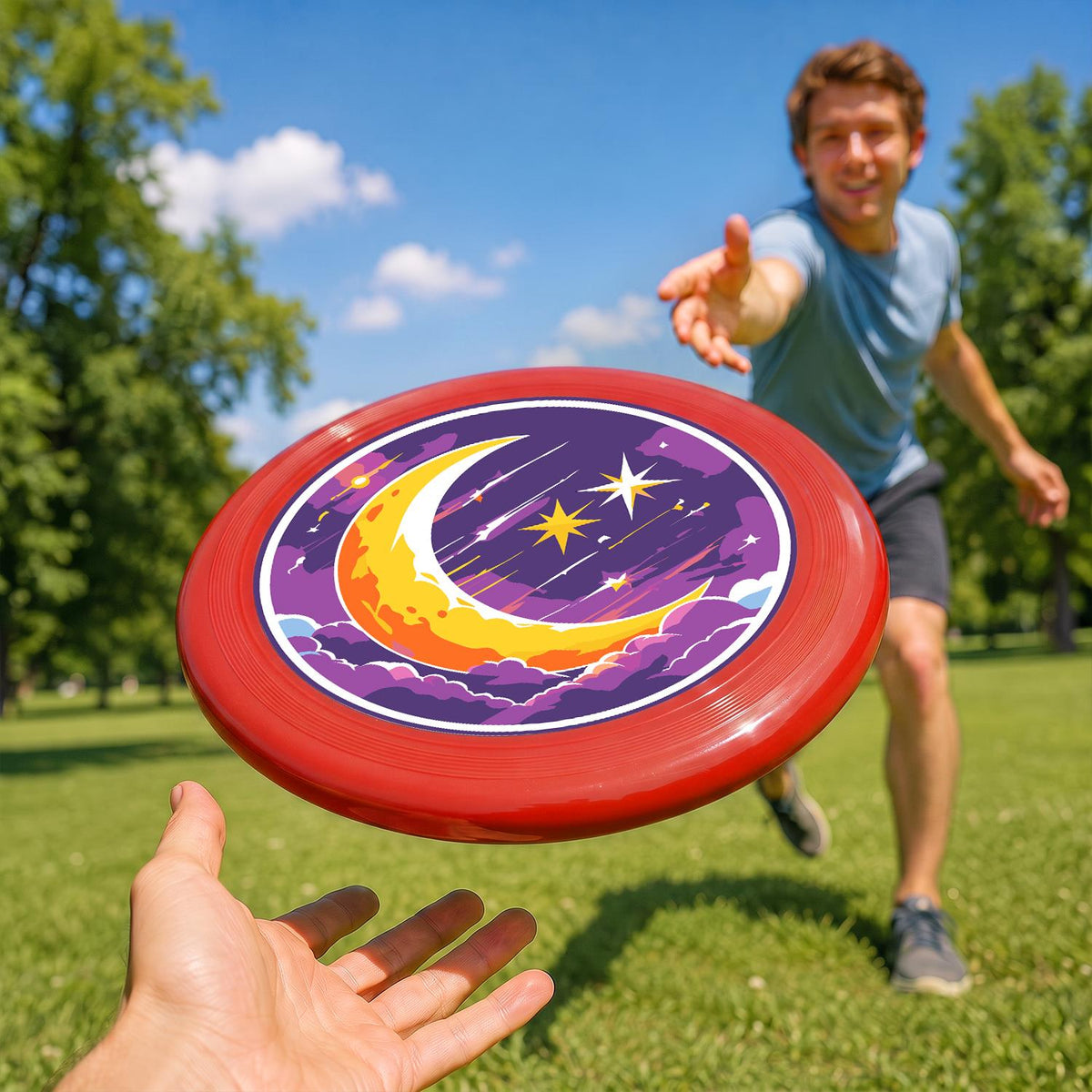Crescent Moon and Stars (Paint by Numbers Flying Disc)