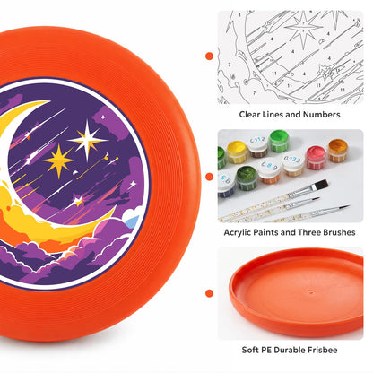 Crescent Moon and Stars (Paint by Numbers Flying Disc)