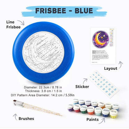 Crescent Moon and Stars (Paint by Numbers Flying Disc)