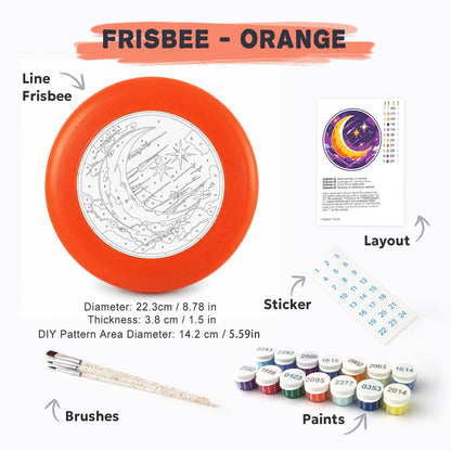 Crescent Moon and Stars (Paint by Numbers Flying Disc)