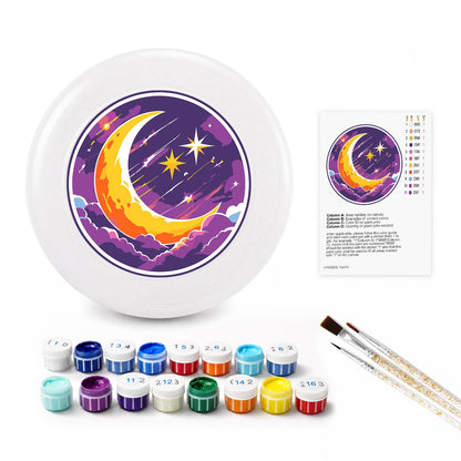 Crescent Moon and Stars (Paint by Numbers Flying Disc)