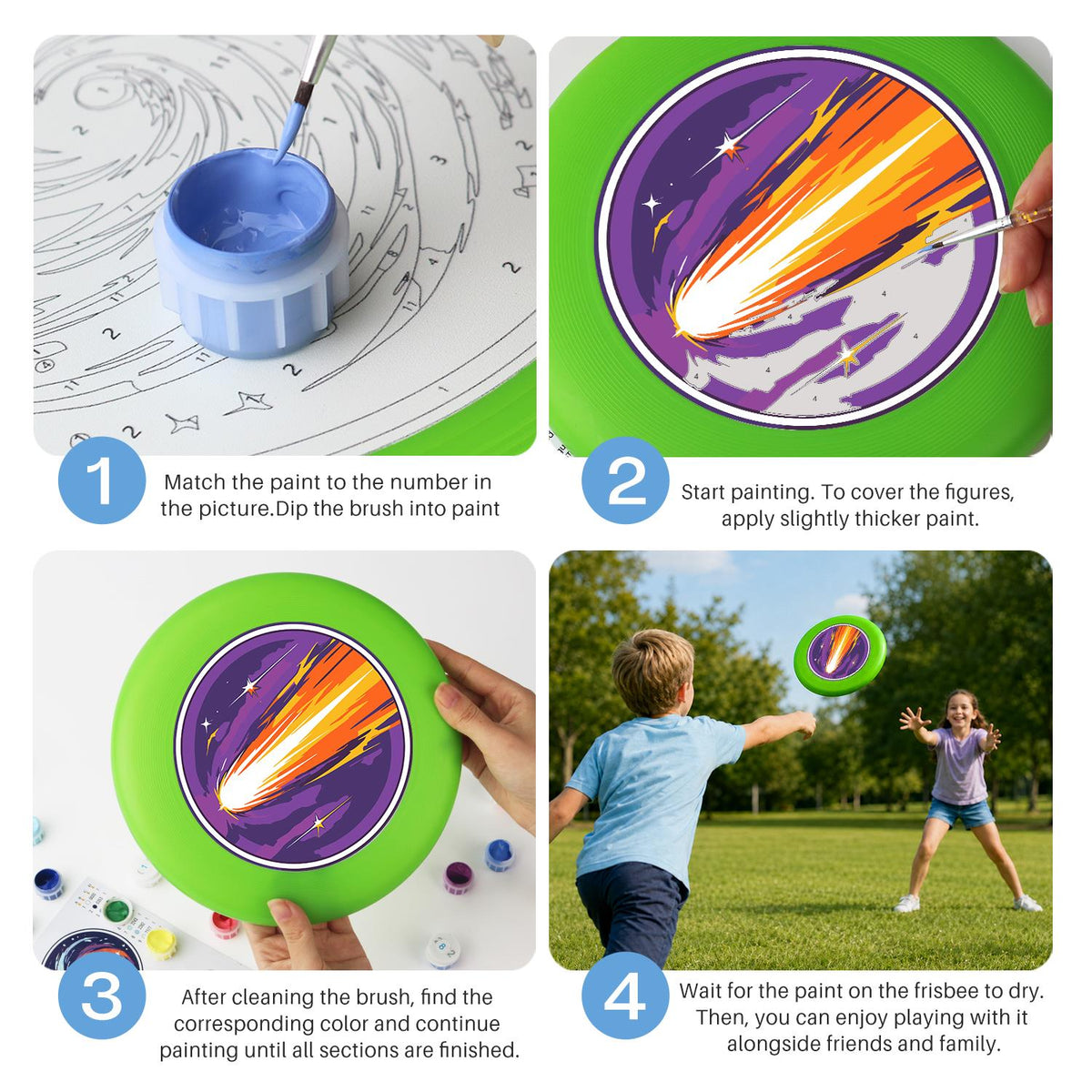 Shooting Star (Paint by Numbers Flying Disc)