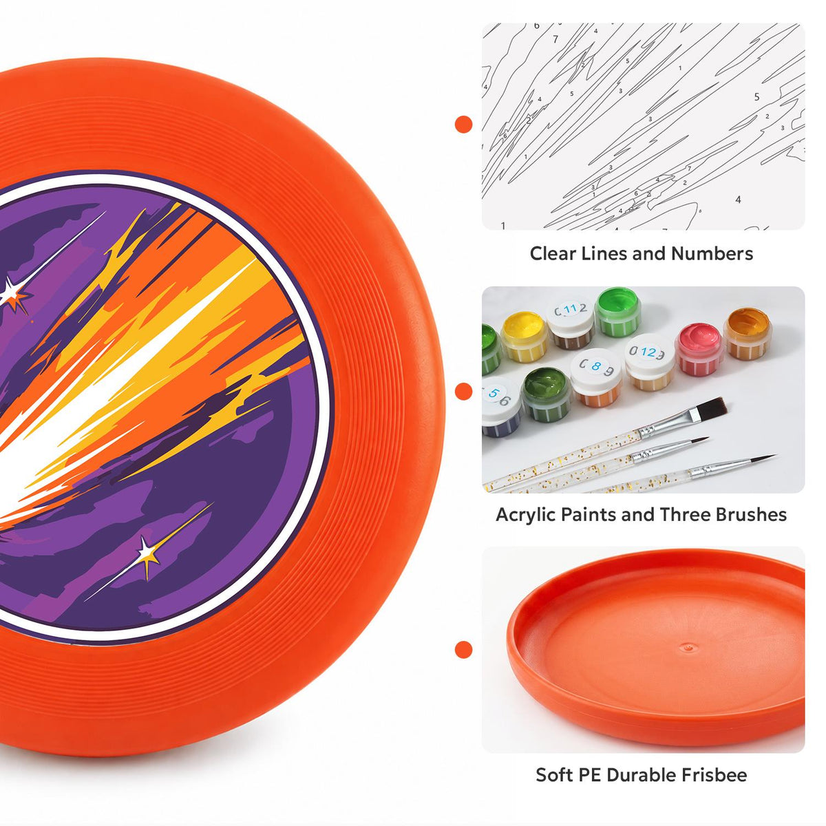 Shooting Star (Paint by Numbers Flying Disc)