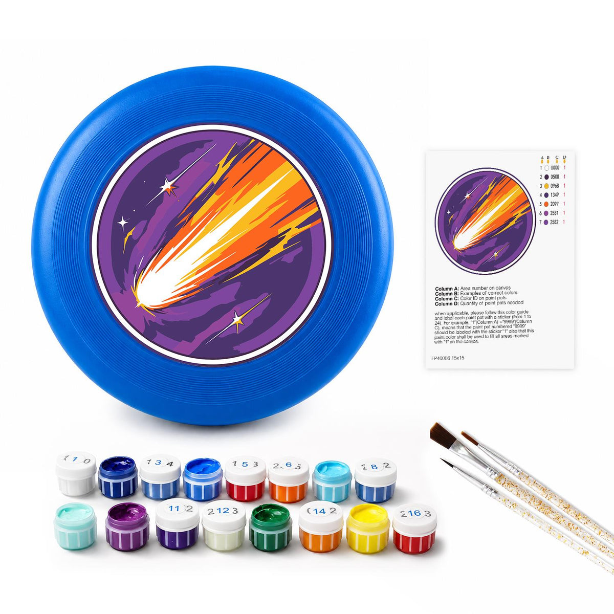 Shooting Star (Paint by Numbers Flying Disc)
