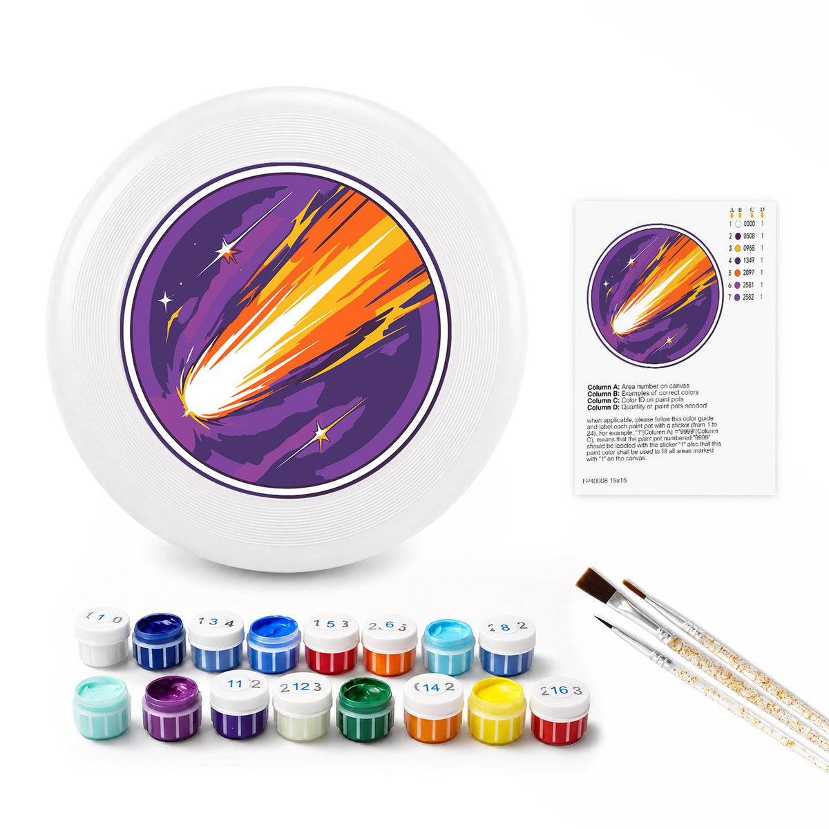 Shooting Star (Paint by Numbers Flying Disc)