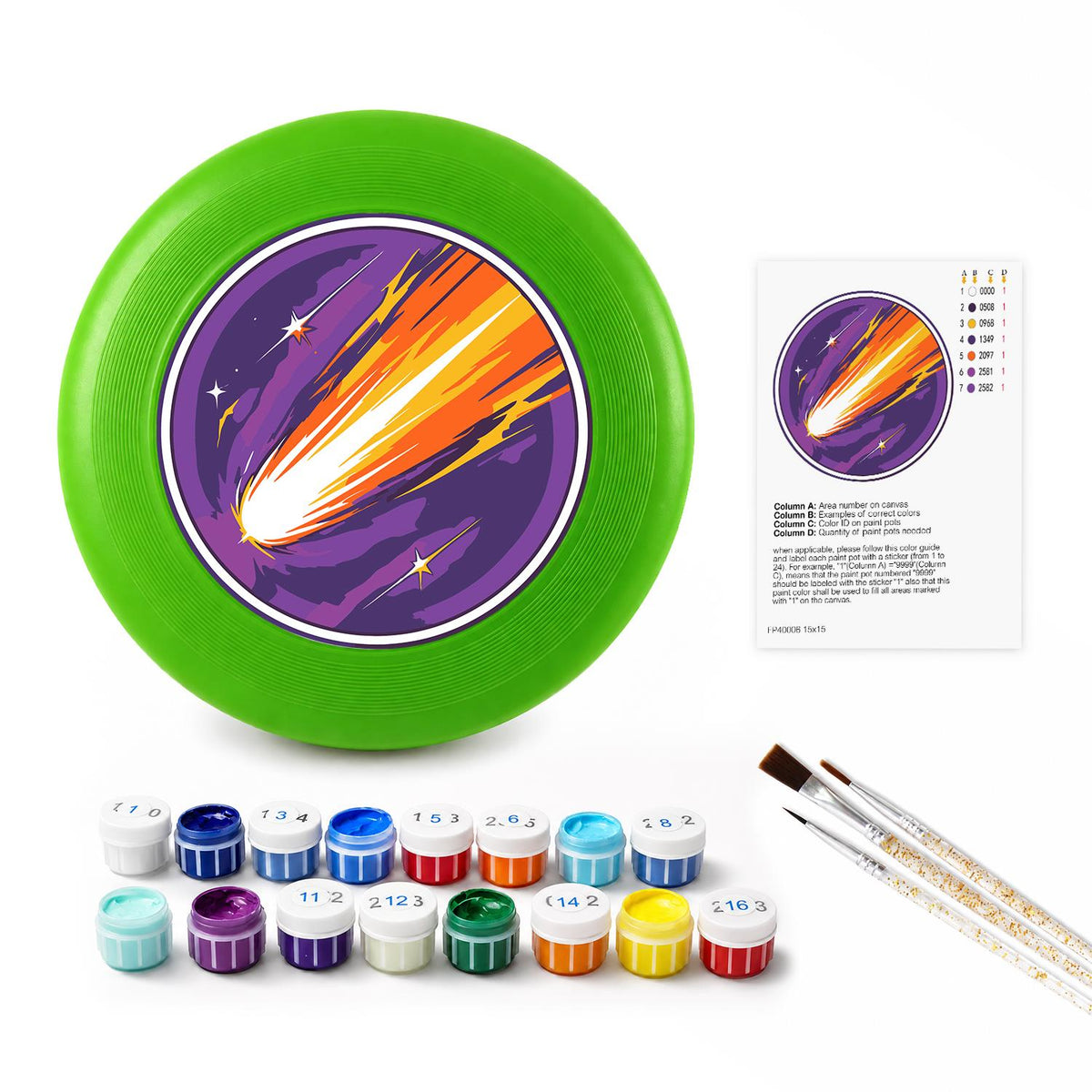 Shooting Star (Paint by Numbers Flying Disc)