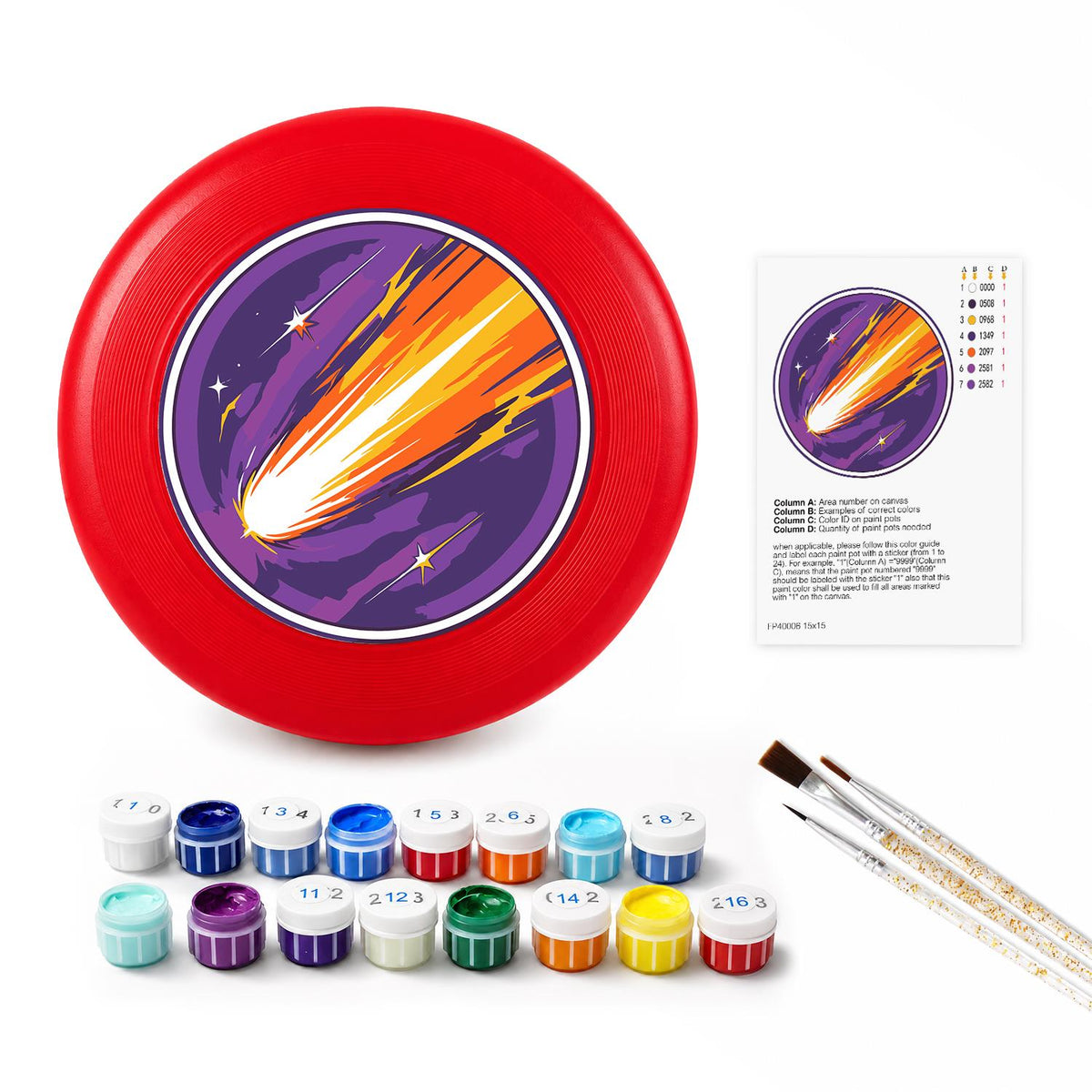 Shooting Star (Paint by Numbers Flying Disc)