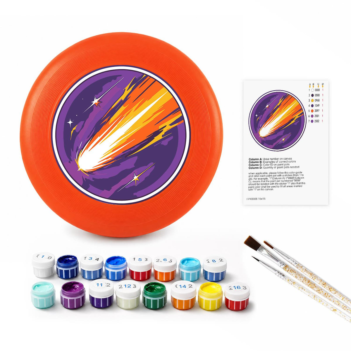 Shooting Star (Paint by Numbers Flying Disc)