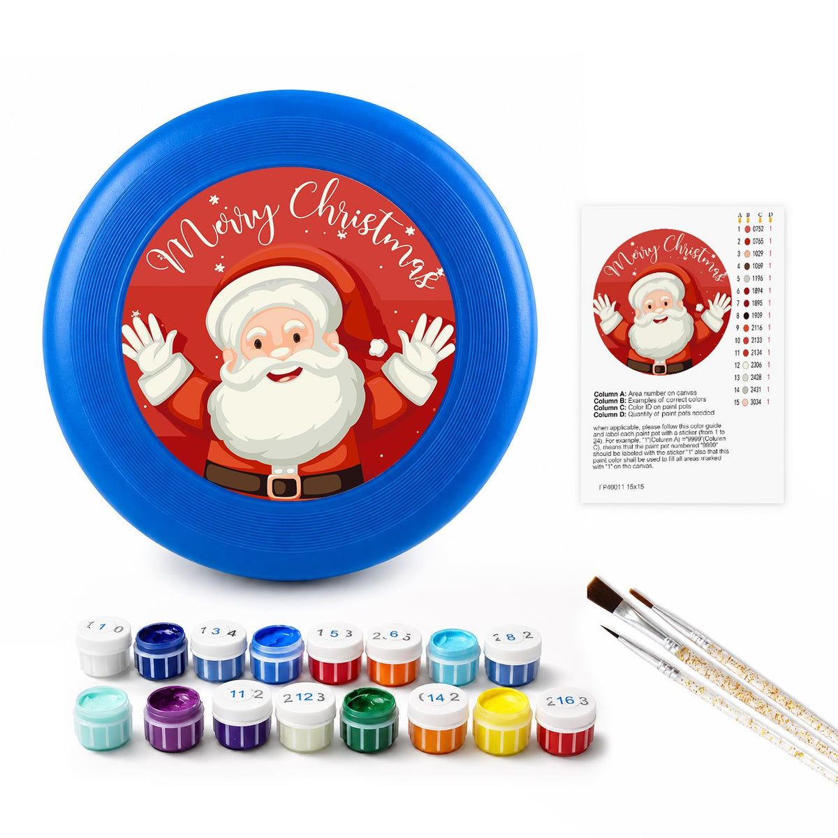 Santa Says Merry Christmas (Paint by Numbers Flying Disc)