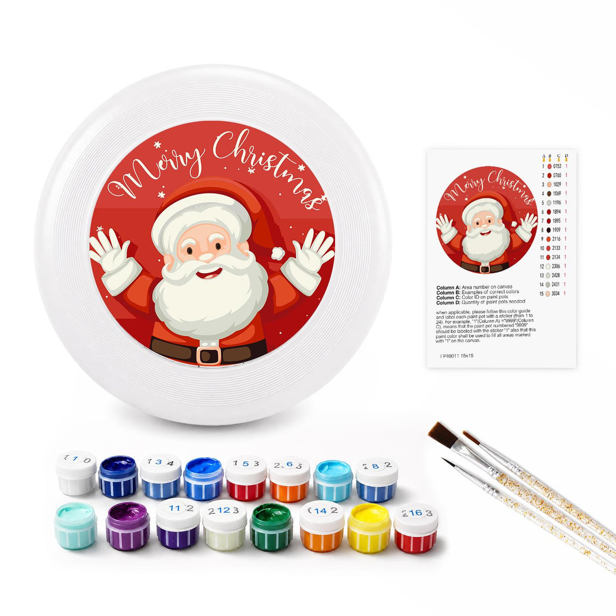 Santa Says Merry Christmas (Paint by Numbers Flying Disc)