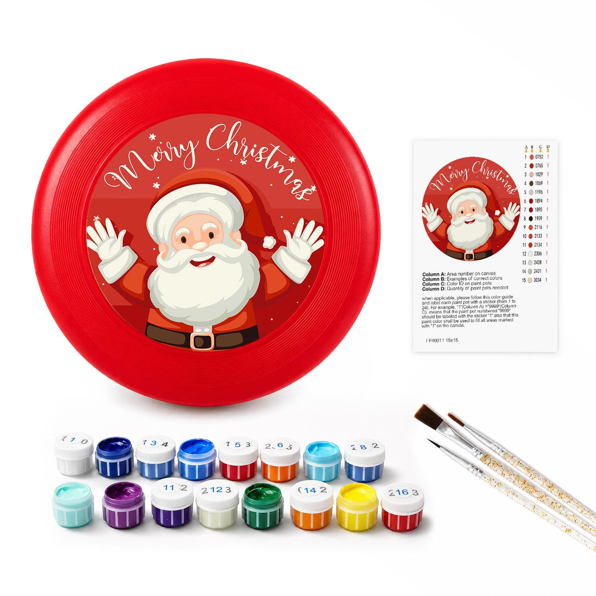 Santa Says Merry Christmas (Paint by Numbers Flying Disc)