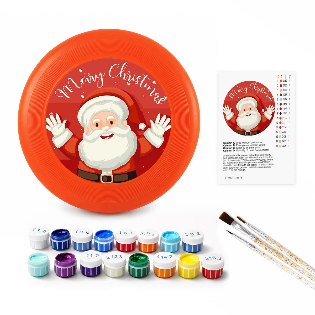 Santa Says Merry Christmas (Paint by Numbers Flying Disc)