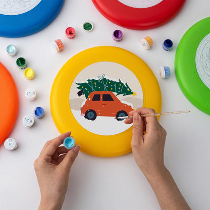 Christmas Tree Road Trip (Paint by Numbers Flying Disc)