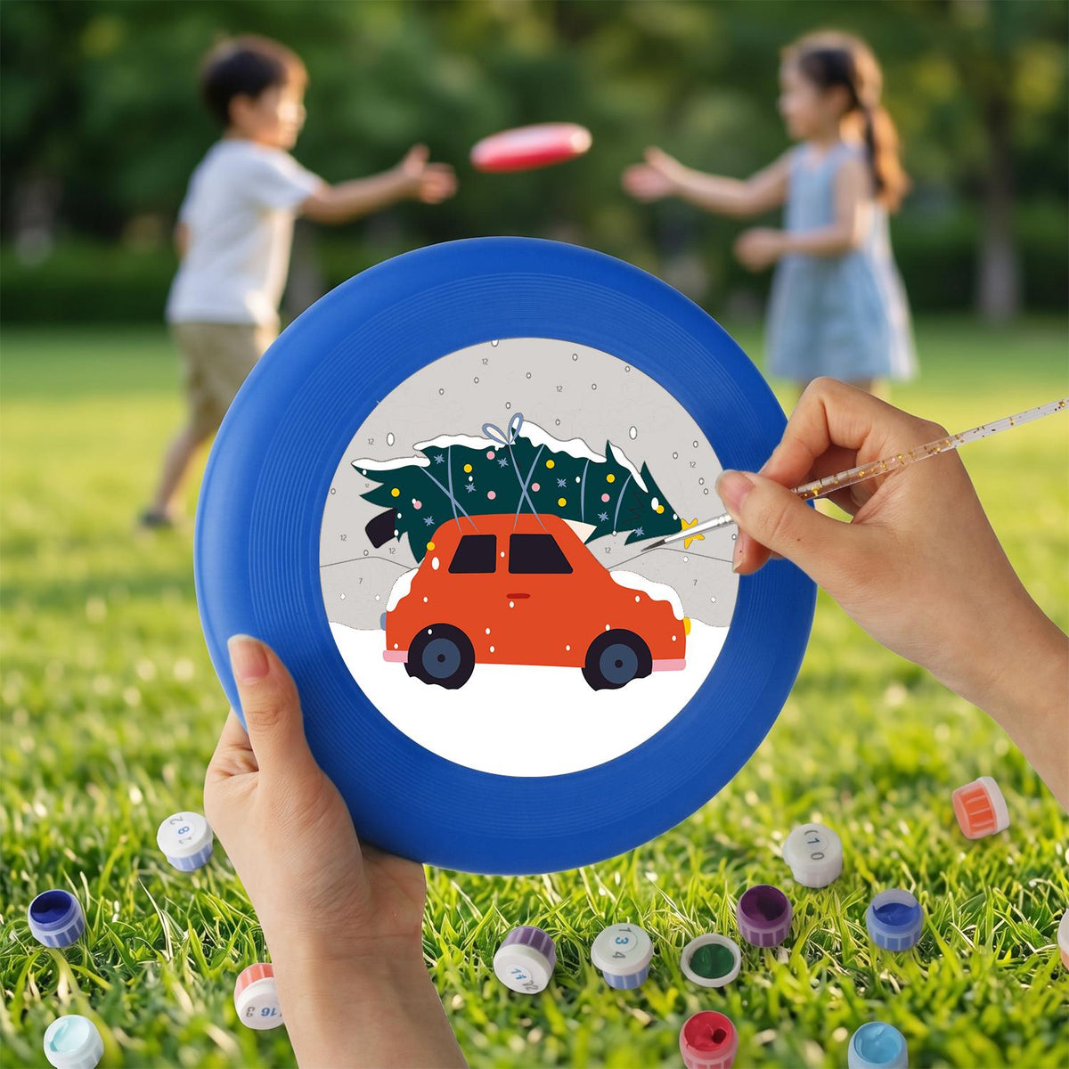 Christmas Tree Road Trip (Paint by Numbers Flying Disc)